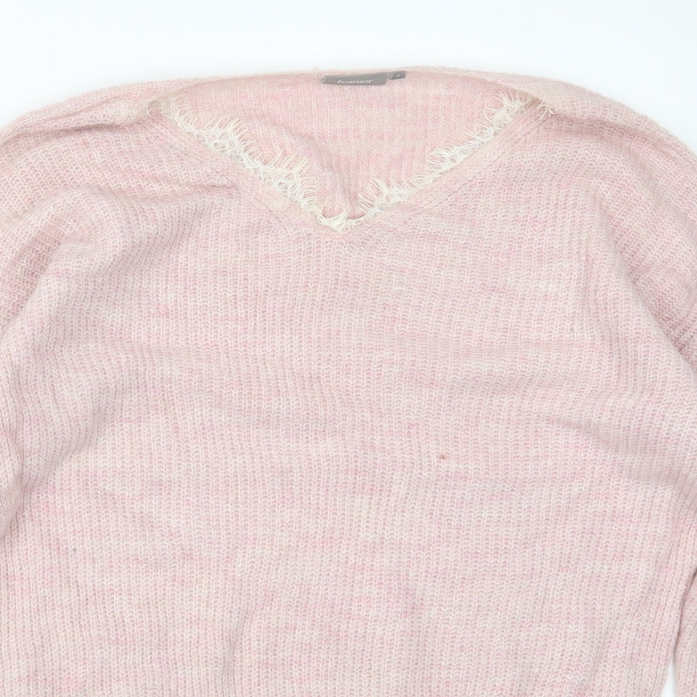 Womens UK Size S Fransa Pink Pullover Jumper