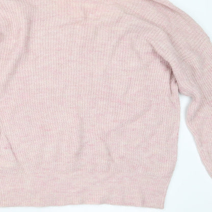 Womens UK Size S Fransa Pink Pullover Jumper