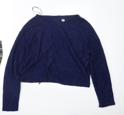 Womens UK Size L Divided by H&M Blue Pullover Jumper