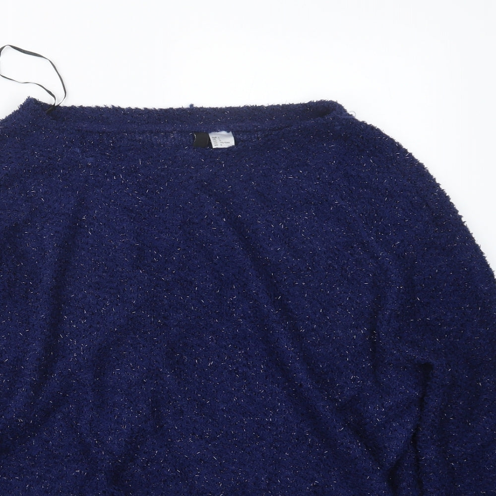 Womens UK Size L Divided by H&M Blue Pullover Jumper