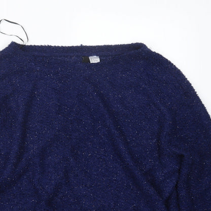 Womens UK Size L Divided by H&M Blue Pullover Jumper