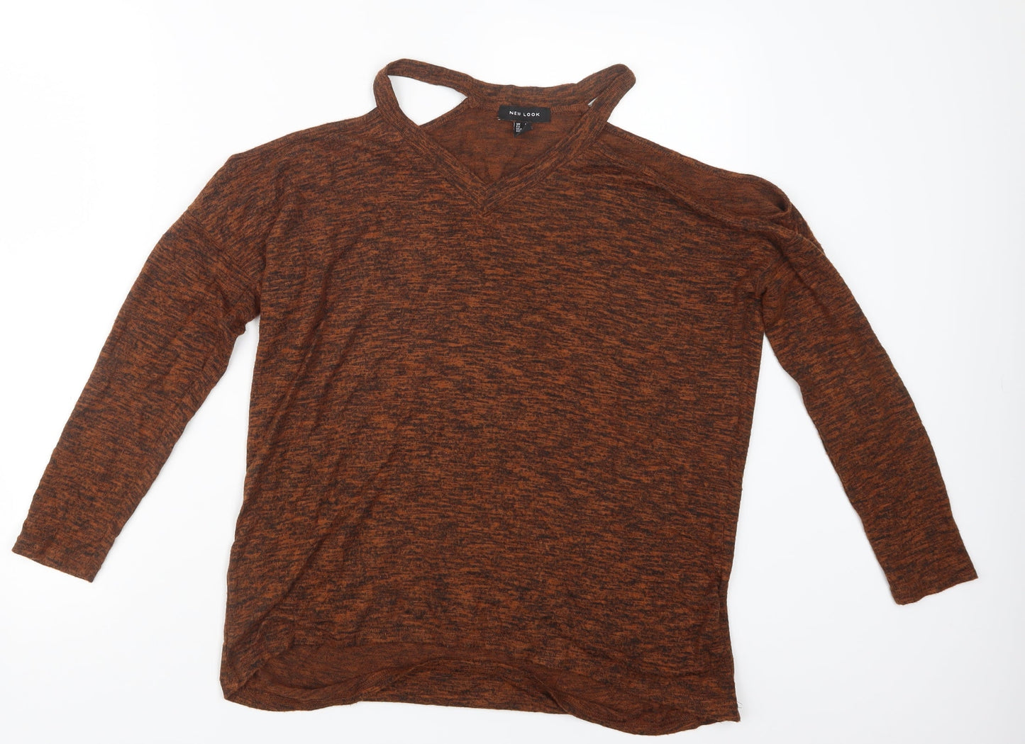 Womens UK Size S New Look Brown Basic T-Shirt