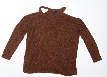 Womens UK Size S New Look Brown Basic T-Shirt