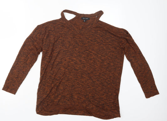 Womens UK Size S New Look Brown Basic T-Shirt