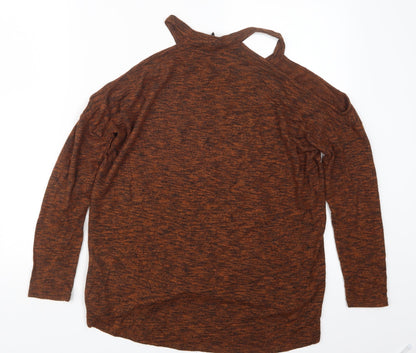 Womens UK Size S New Look Brown Basic T-Shirt