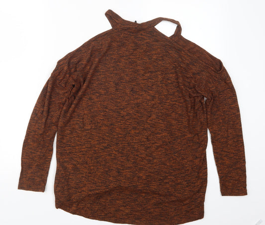 Womens UK Size S New Look Brown Basic T-Shirt