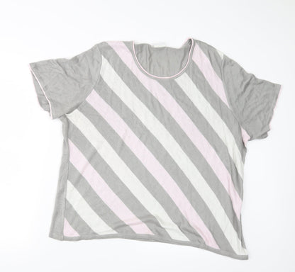 Womens UK Size 24 LUCIA Grey Basic T-Shirt
