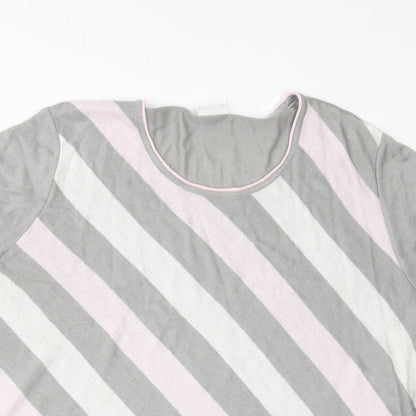 Womens UK Size 24 LUCIA Grey Basic T-Shirt