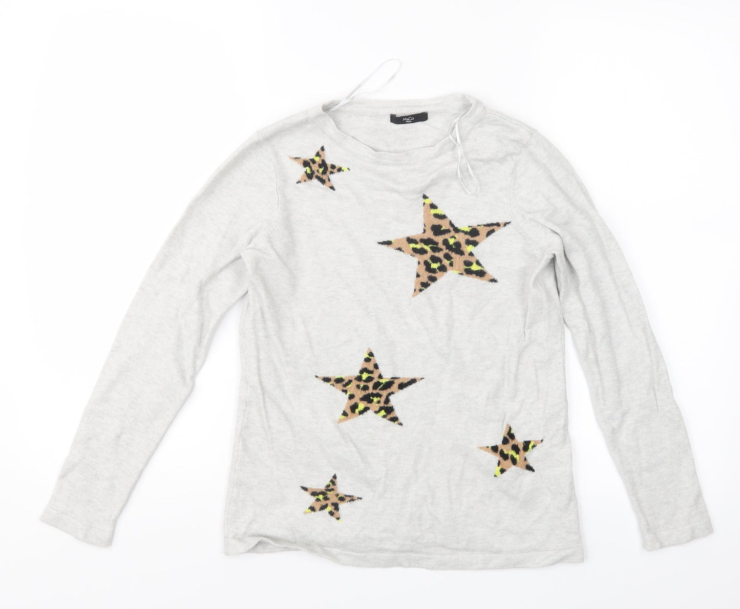 Womens UK Size 10 M&Co Grey Pullover Jumper