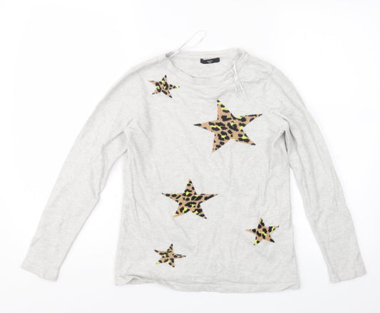 Womens UK Size 10 M&Co Grey Pullover Jumper