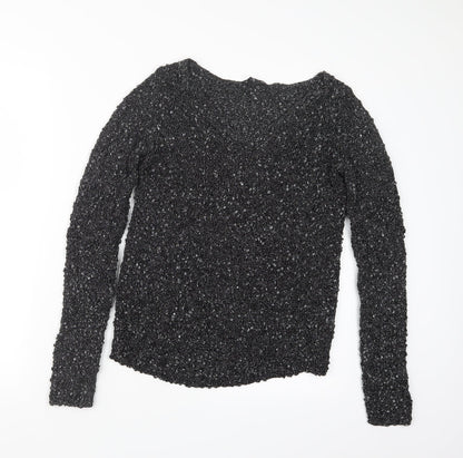 Womens UK Size S Club Monaco Black Pullover Jumper