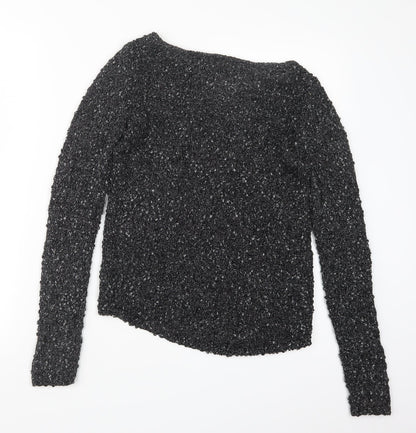 Womens UK Size S Club Monaco Black Pullover Jumper