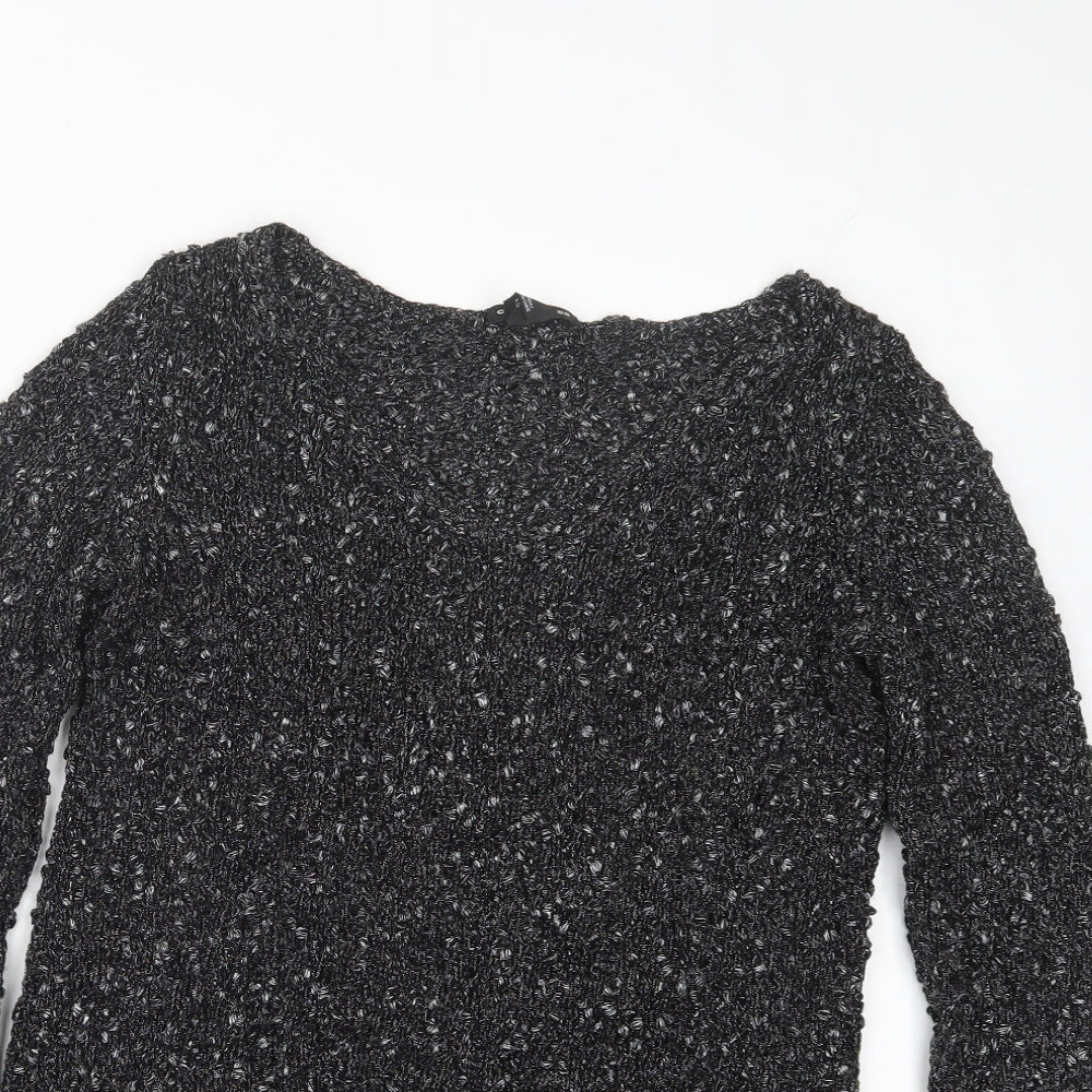 Womens UK Size S Club Monaco Black Pullover Jumper