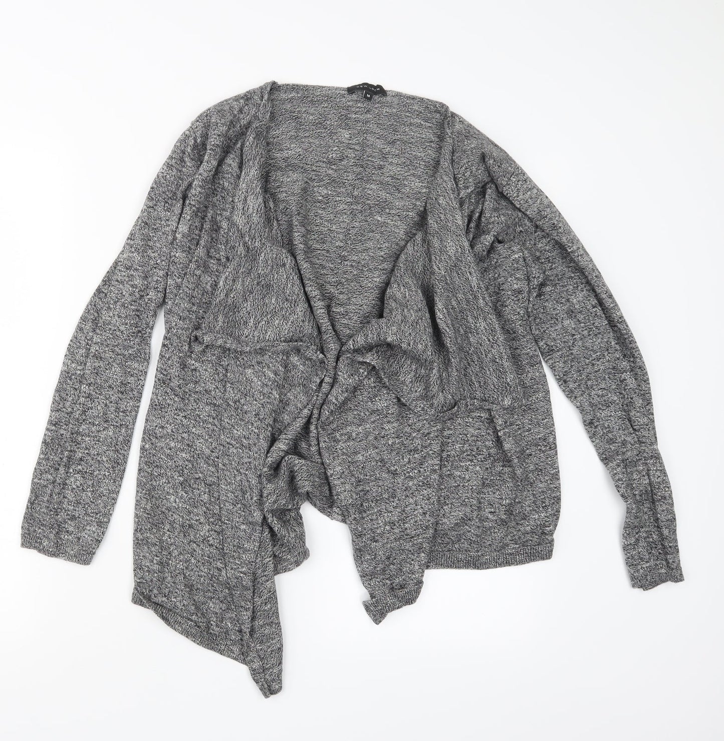 Womens UK Size 14 New Look Grey Cardigan Jumper