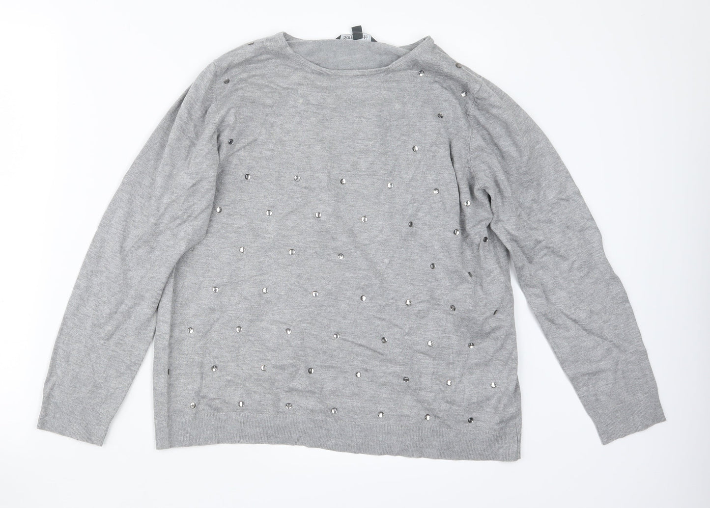 Womens UK Size 16 Bonmarché Grey Pullover Jumper