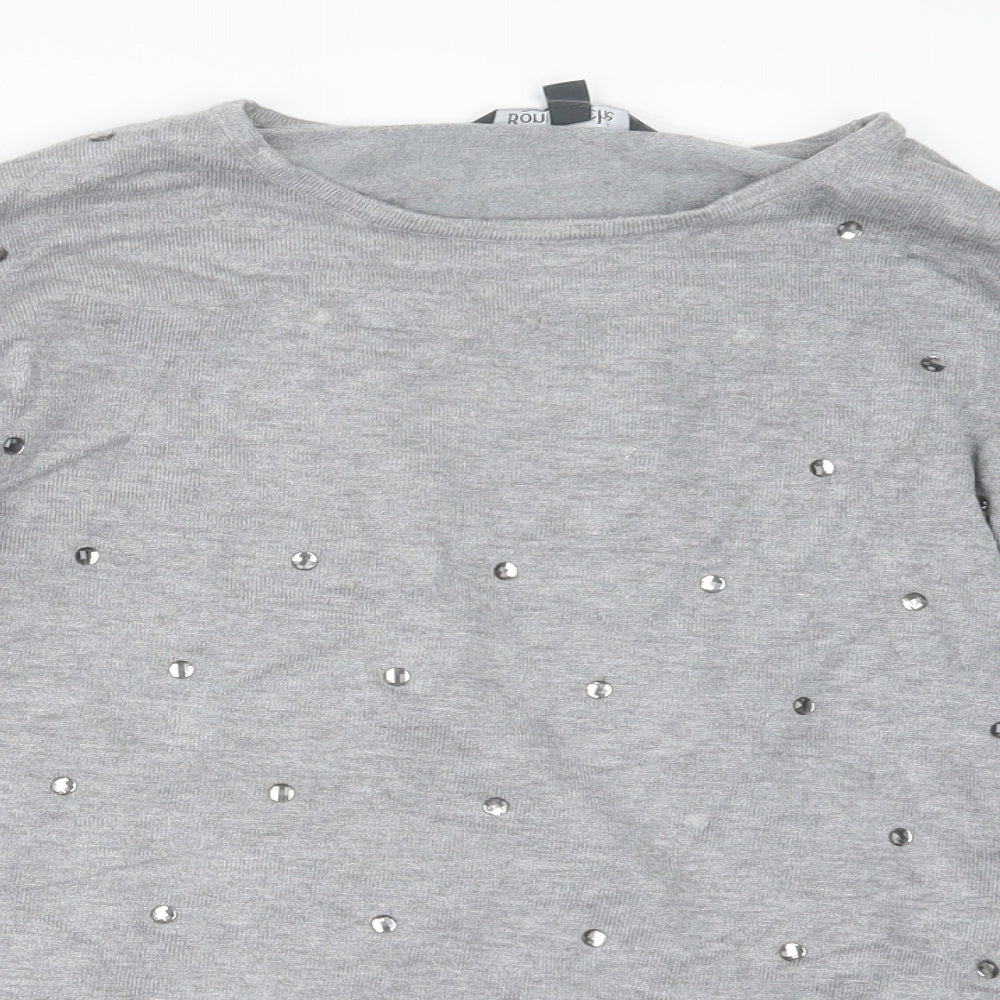 Womens UK Size 16 Bonmarché Grey Pullover Jumper