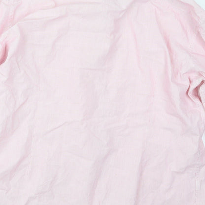 Mens UK Size 17.5 Limited Collection Pink  Button-Up Long Sleeve Casual Shirt