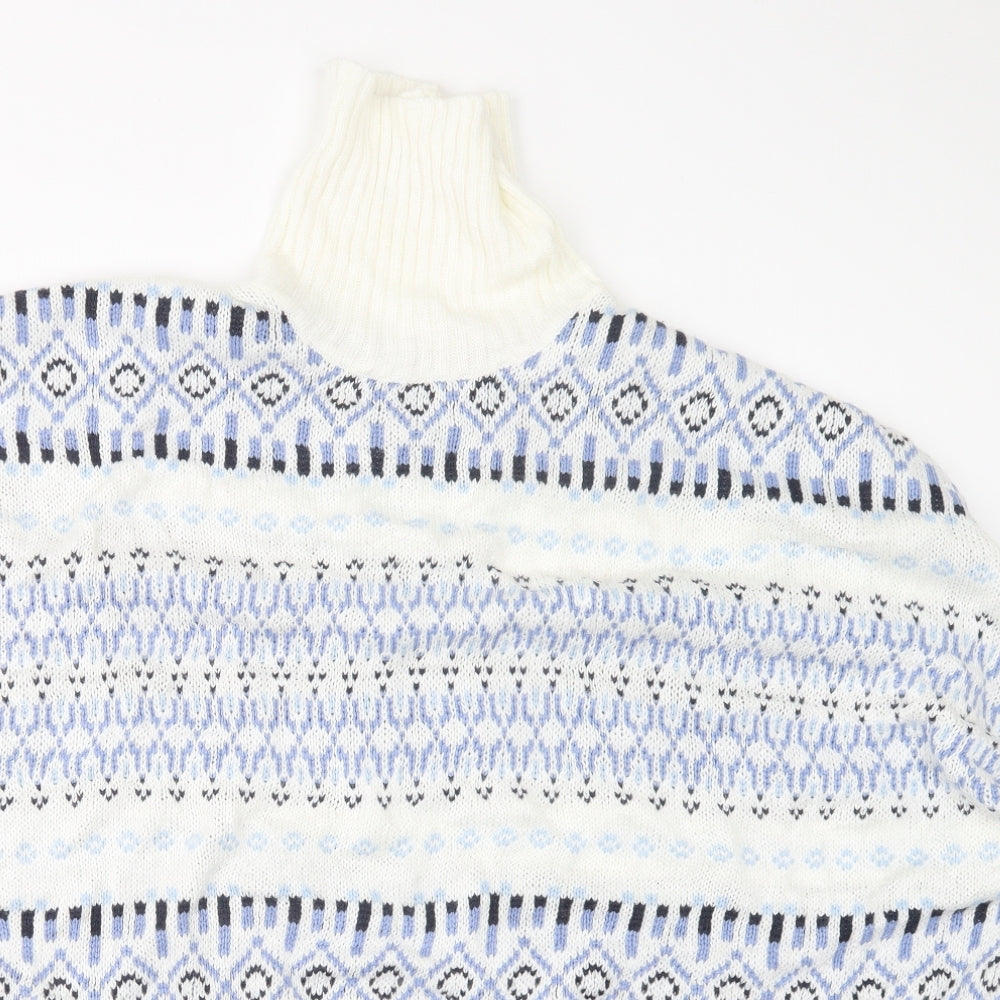 Blue Motion Womens Blue  Knit Cape Jumper Size M