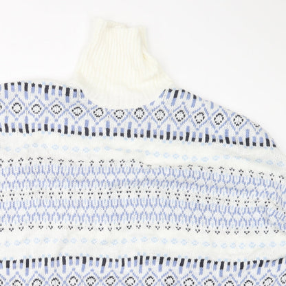 Blue Motion Womens Blue  Knit Cape Jumper Size M