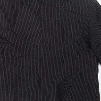 Papaya Womens Black Striped  Jacket Blazer Size 16