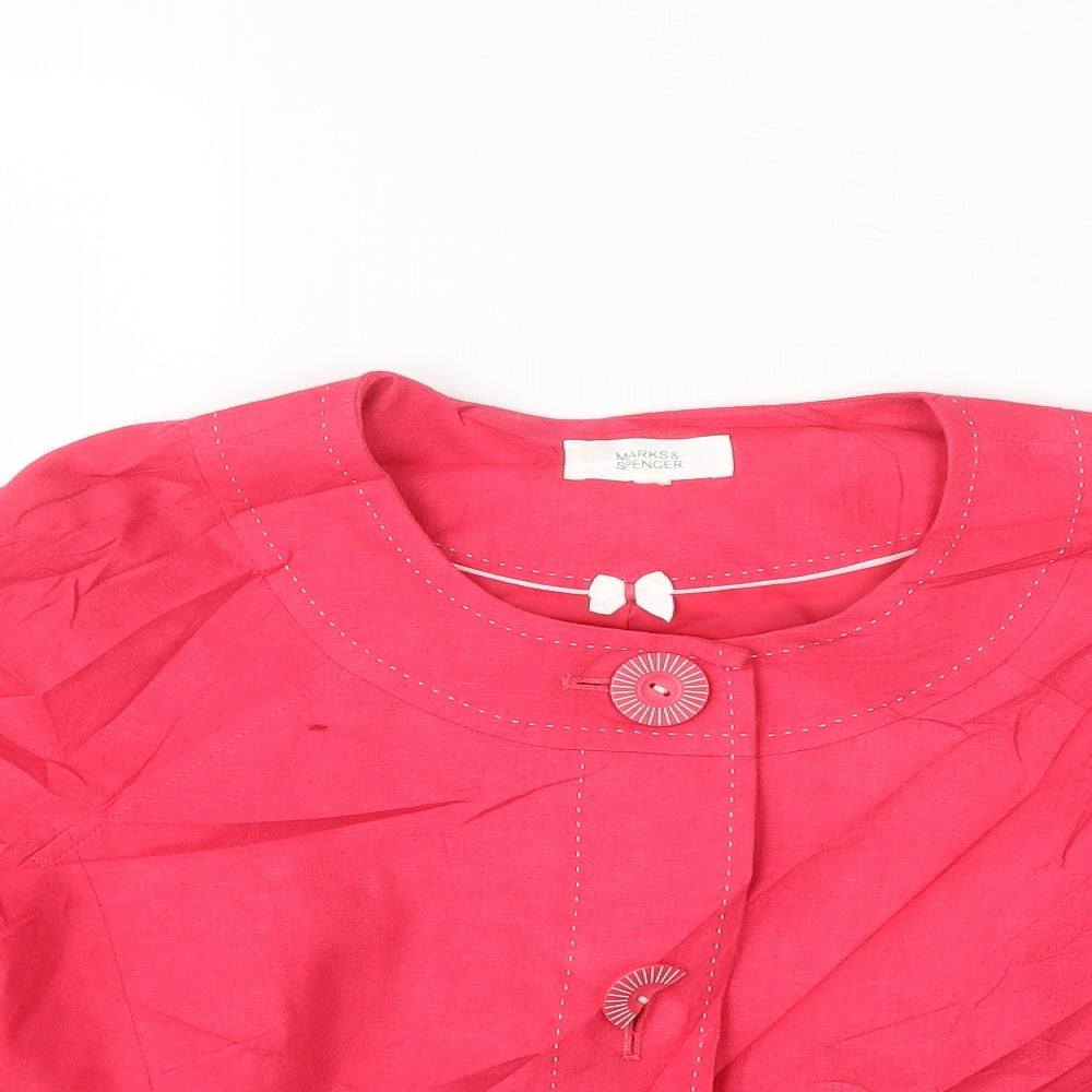 Womens UK Size 14 Marks and Spencer Pink Jacket
