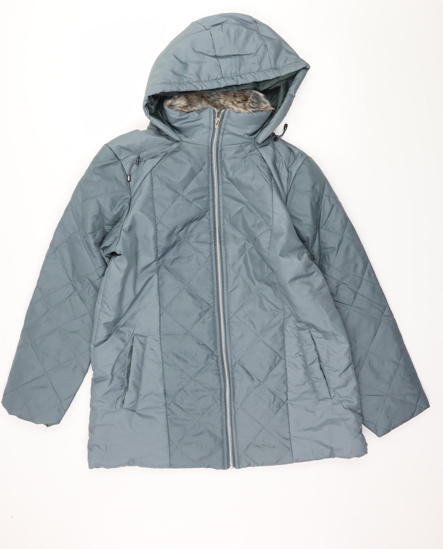 Womens UK Size S Anne De Lancay Grey Parka Coat