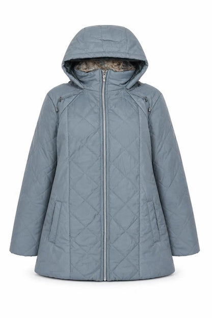 Womens UK Size S Anne De Lancay Grey Parka Coat