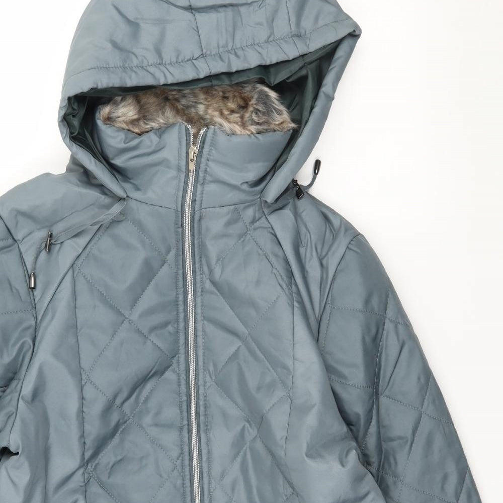 Womens UK Size S Anne De Lancay Grey Parka Coat