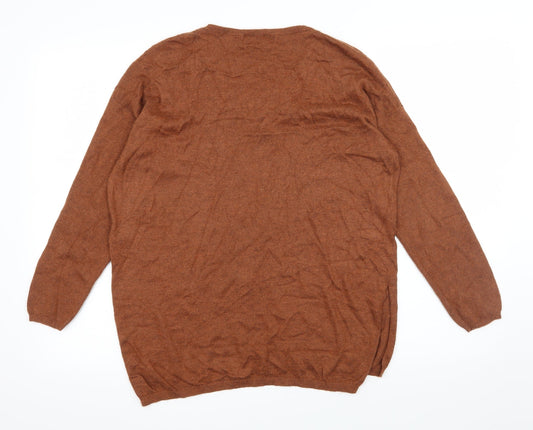 Womens UK Size 8 Marks and Spencer Brown Pullover Jumper