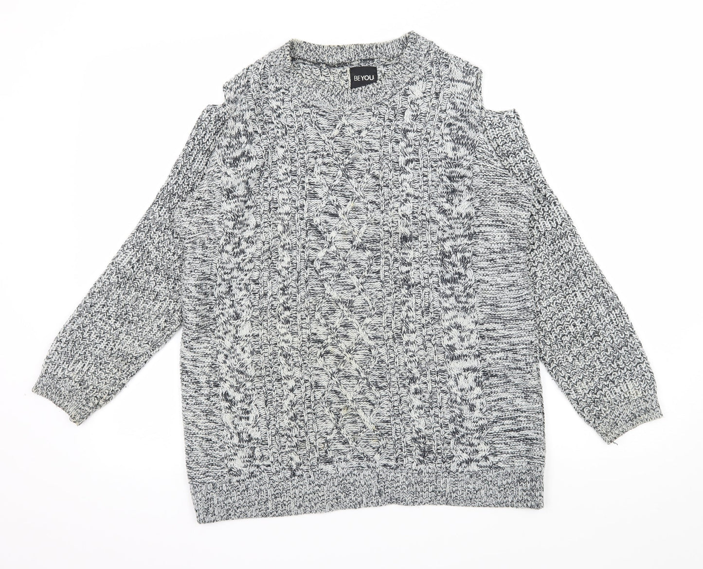 Womens UK Size 12 BeYou Grey Pullover Jumper