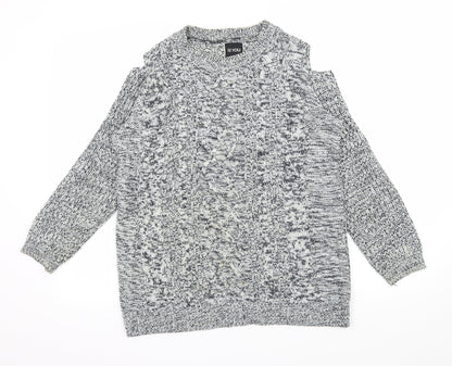 Womens UK Size 12 BeYou Grey Pullover Jumper