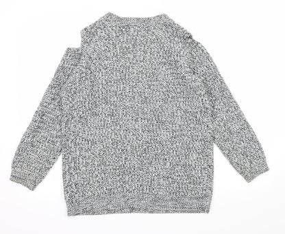 Womens UK Size 12 BeYou Grey Pullover Jumper