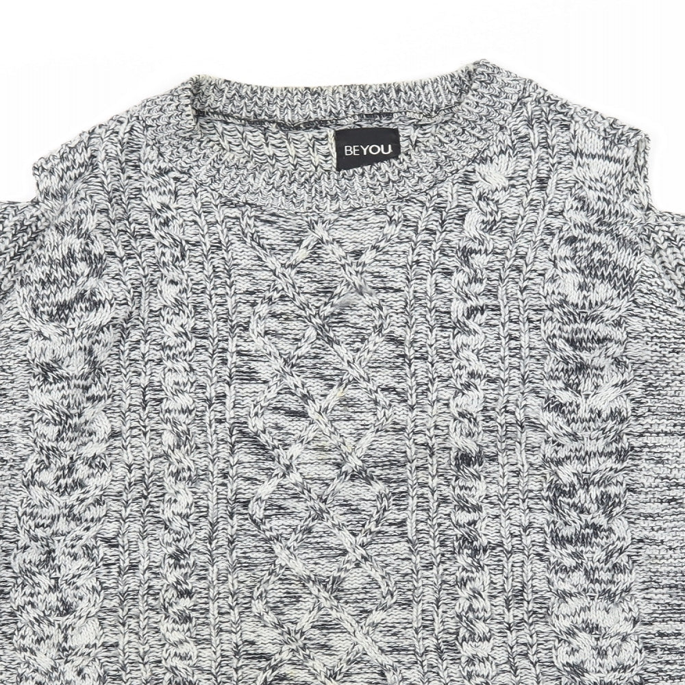Womens UK Size 12 BeYou Grey Pullover Jumper