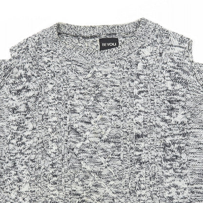Womens UK Size 12 BeYou Grey Pullover Jumper