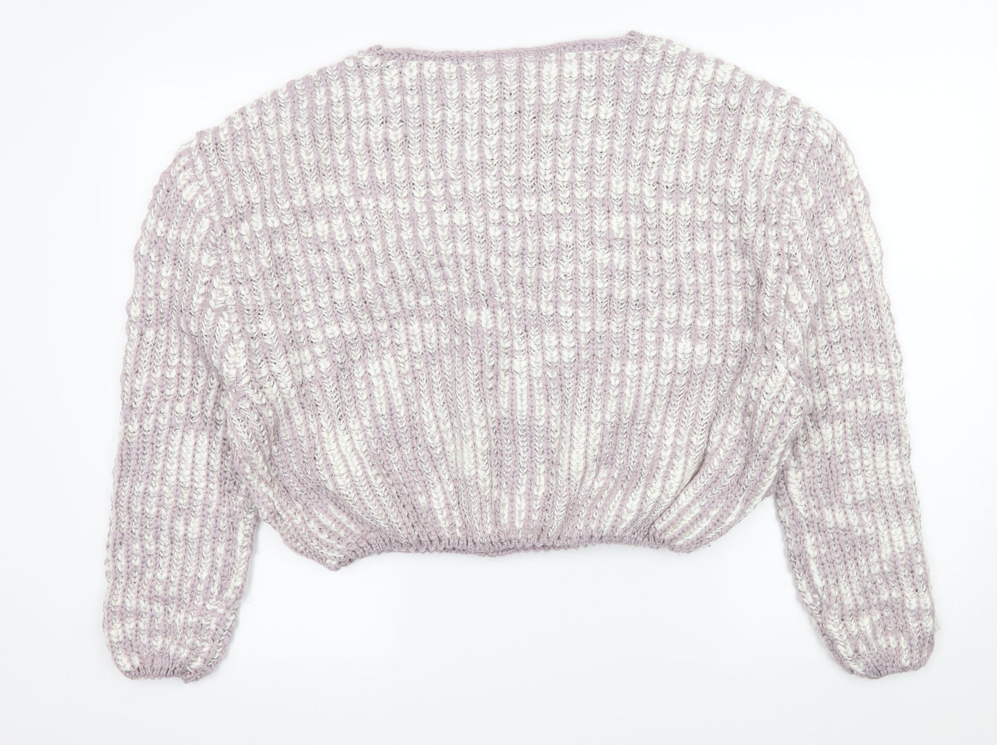 Cotton On Womens Purple Striped Knit Pullover Jumper Size S