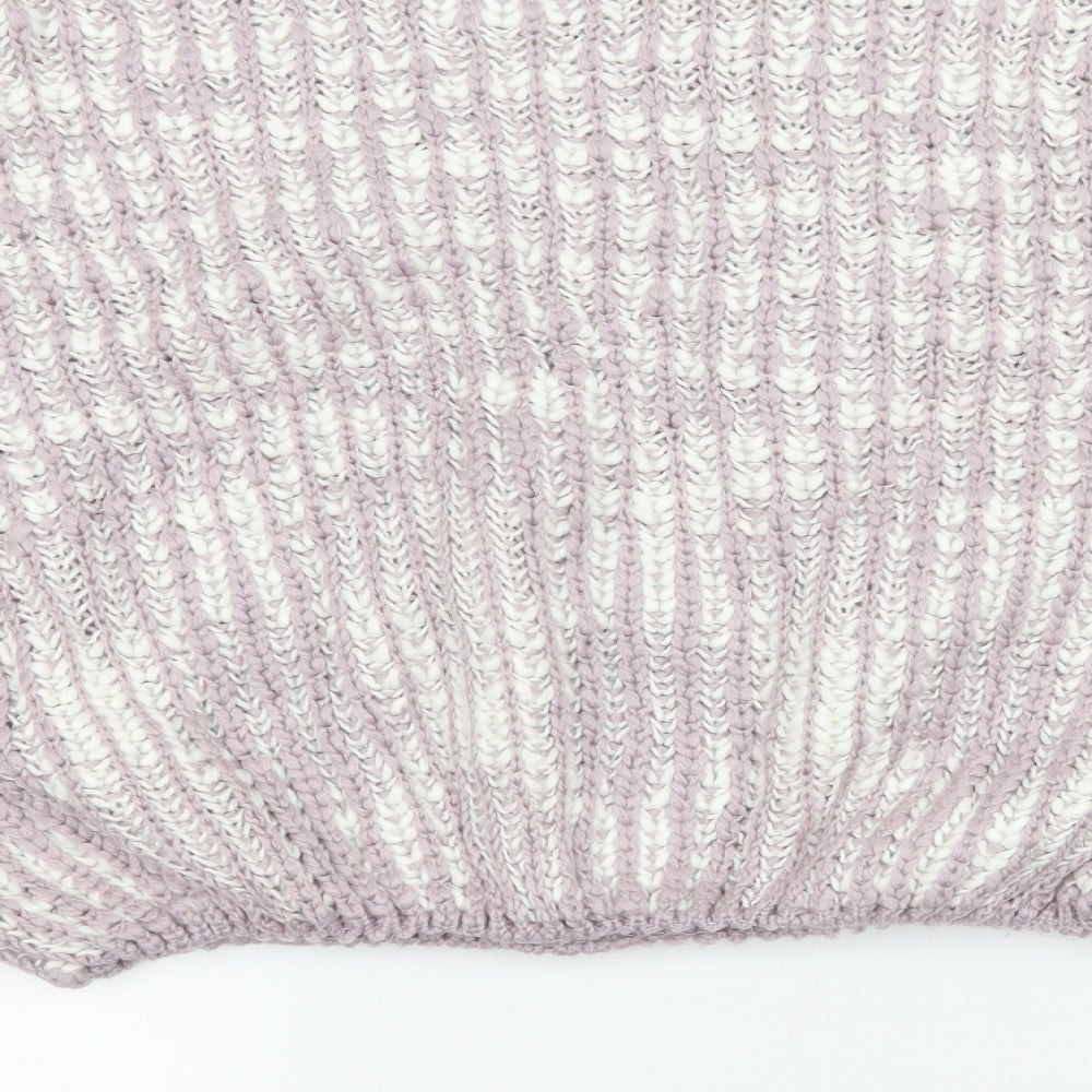 Cotton On Womens Purple Striped Knit Pullover Jumper Size S