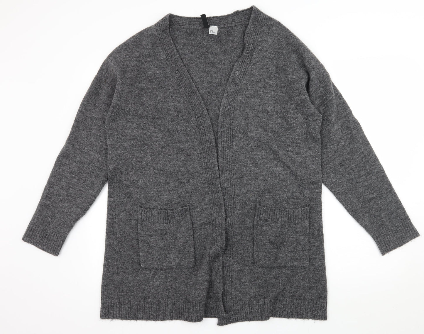 Womens UK Size M Divided Grey Cardigan Jumper