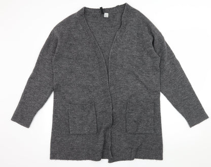 Womens UK Size M Divided Grey Cardigan Jumper