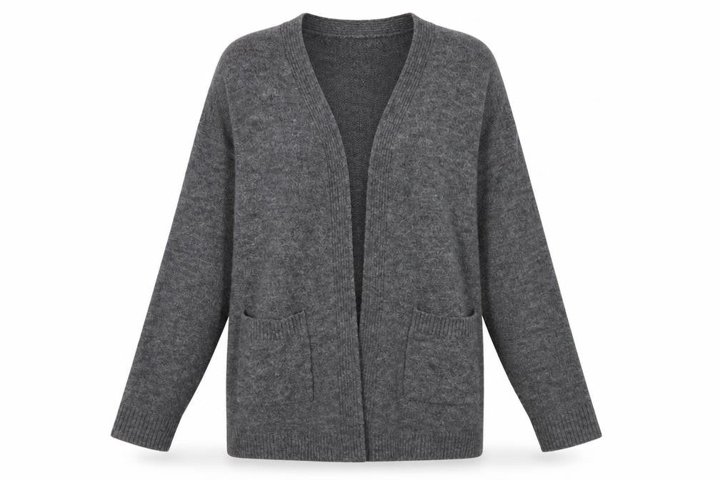 Womens UK Size M Divided Grey Cardigan Jumper