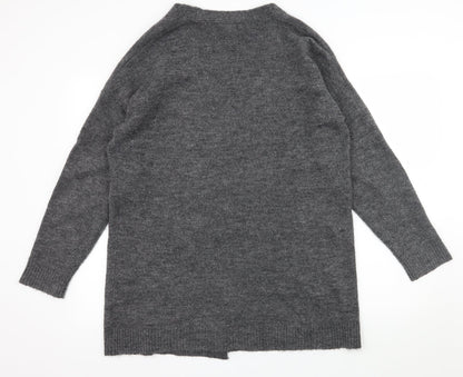 Womens UK Size M Divided Grey Cardigan Jumper