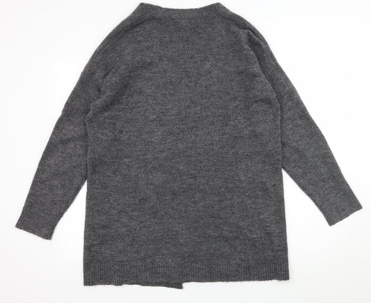 Womens UK Size M Divided Grey Cardigan Jumper