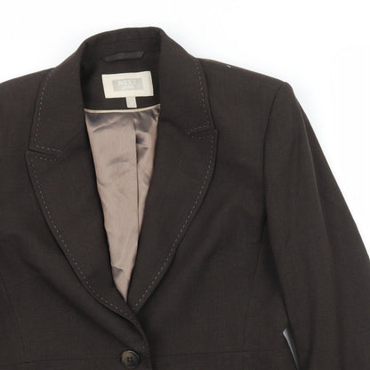 NEXT Womens Brown Check  Jacket Suit Jacket Size 12