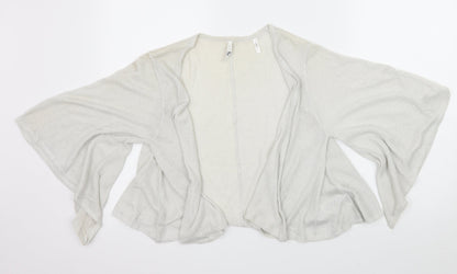 Label Be Womens Silver  Knit Cardigan Jumper Size 12