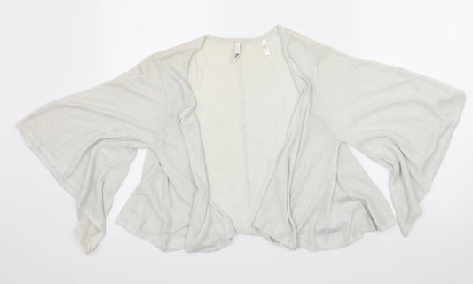 Label Be Womens Silver  Knit Cardigan Jumper Size 12