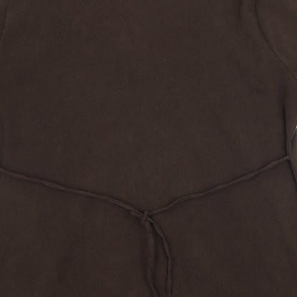 Xrose Womens Brown  Velour Basic Button-Up Size 18