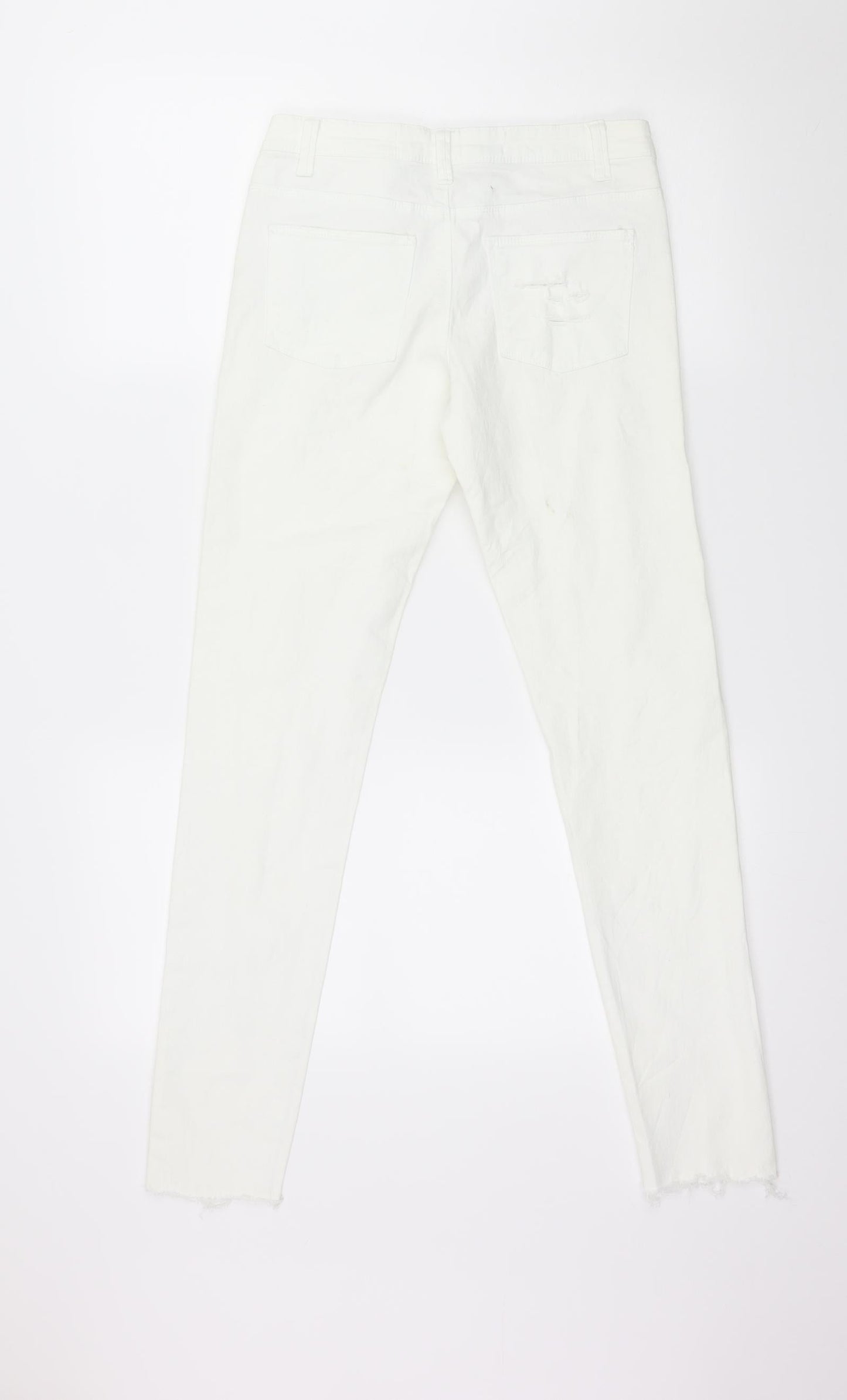 Denim & Co. Womens White  Denim Skinny Jeans Size 8 L28 in