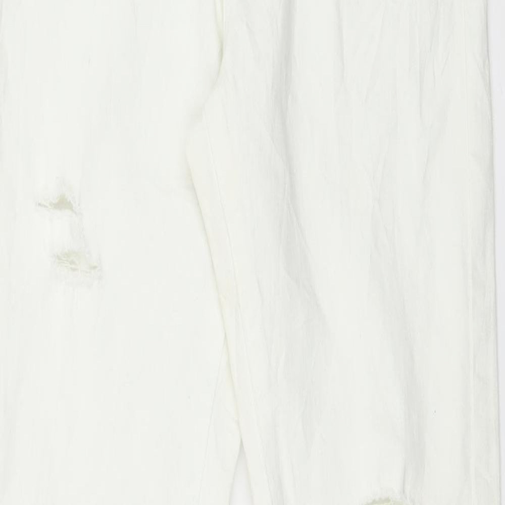 Denim & Co. Womens White  Denim Skinny Jeans Size 8 L28 in