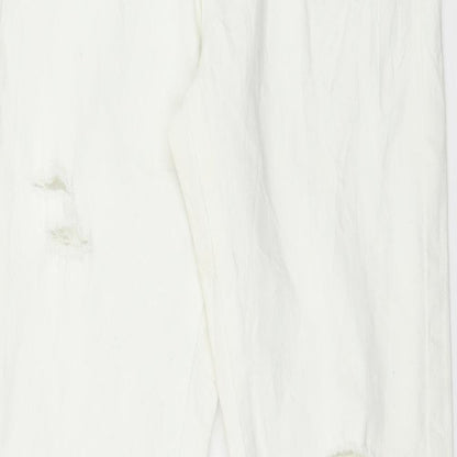 Denim & Co. Womens White  Denim Skinny Jeans Size 8 L28 in