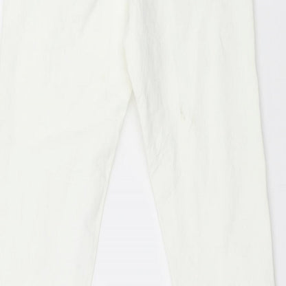 Denim & Co. Womens White  Denim Skinny Jeans Size 8 L28 in