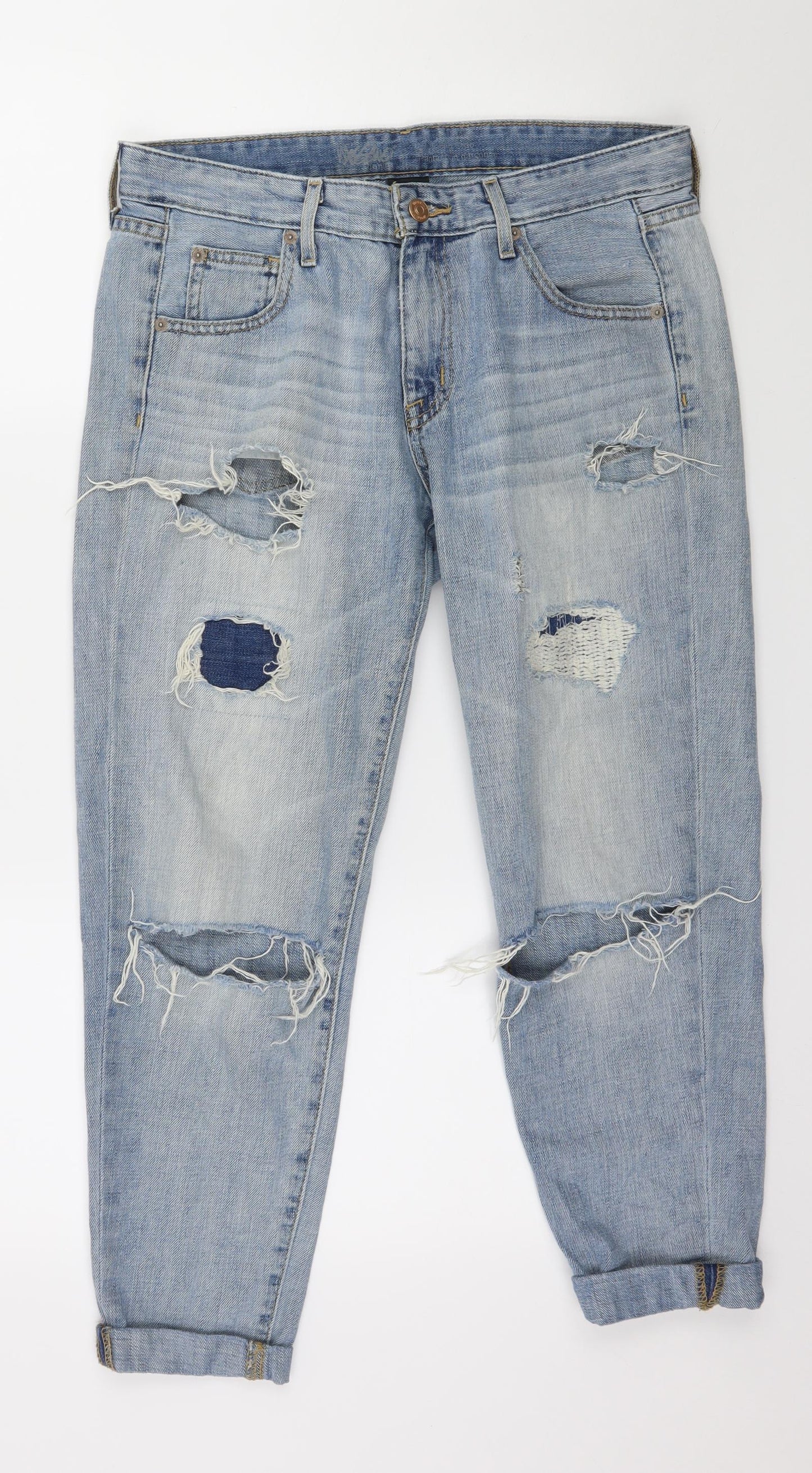 Mossimo Womens Blue  Denim Mom Jeans Size 32 in L25 in